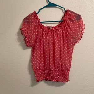Pink Polka-dot Blouse
